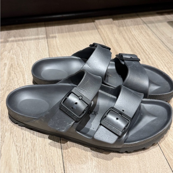 Birkenstock Shoes - Birkenstock Grey Waterproof Slide Sandals